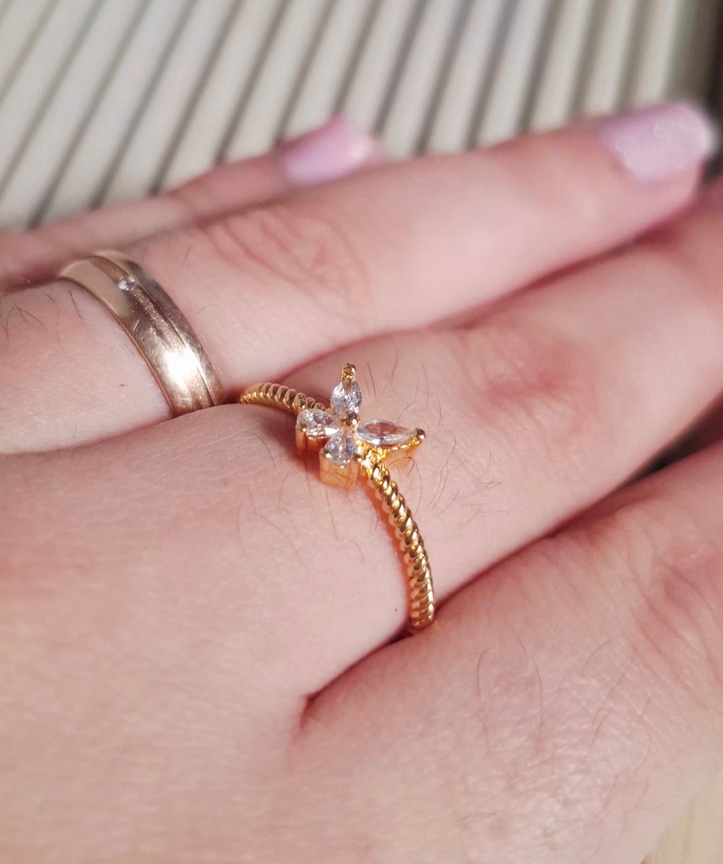 Anel Butterfly - Banhado a Ouro 18k