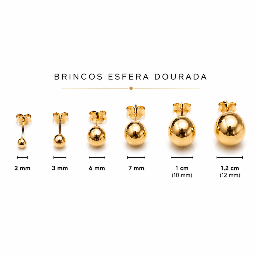 Brinco "Essencial Basic"- Banhado a Ouro 18k