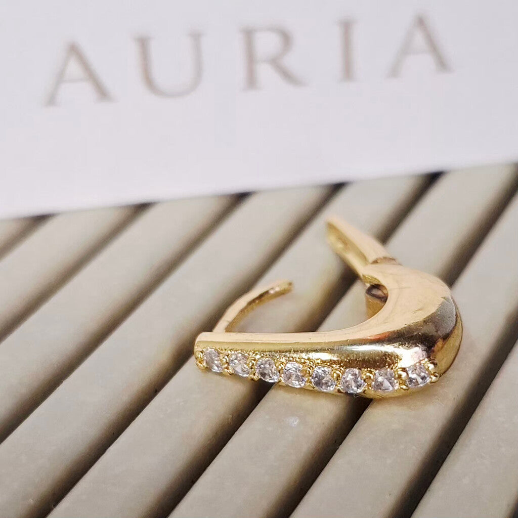 Brinco em Argola "Magnum Classic" Arredondado- Banhado a Ouro 18k