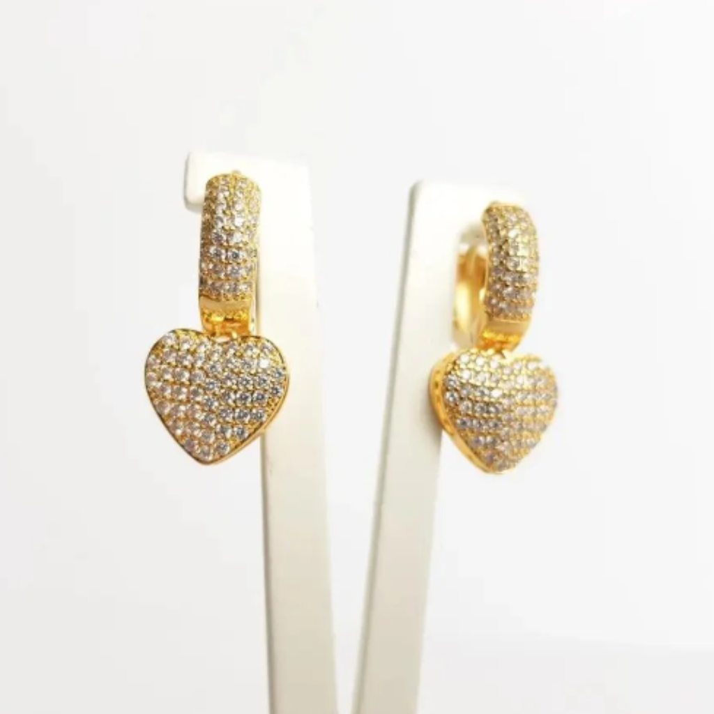 Argola "Love Glamour"- Banhado a Ouro 18k