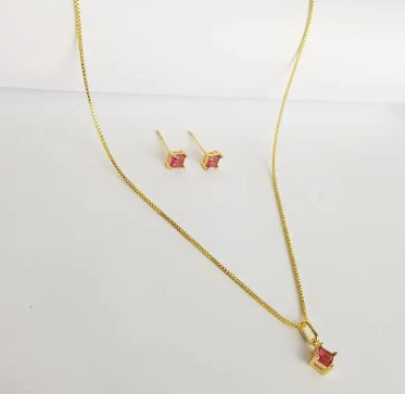 Conjuntos "Charm"- Banhados a ouro 18k