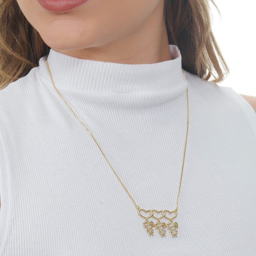 Colar "Maternal Love- Banhado a Ouro 18k
