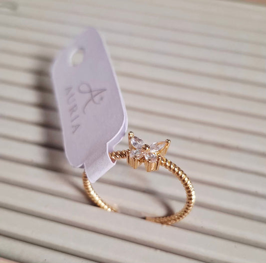 Anel Butterfly - Banhado a Ouro 18k