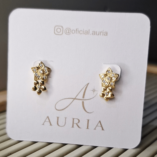 Brinco "Garden"- Banhados a Ouro 18k