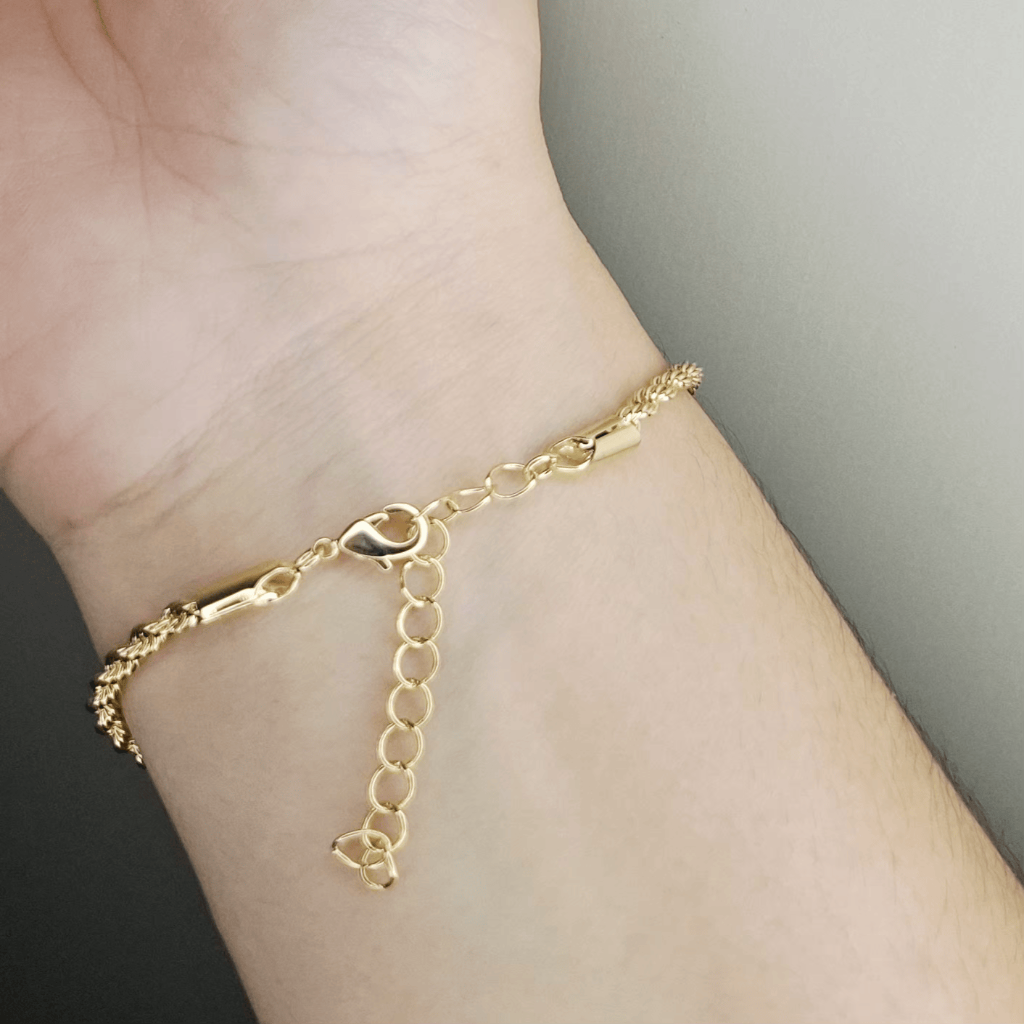 Pulseira "Cordão Baiano"- Banhado a Ouro 18k