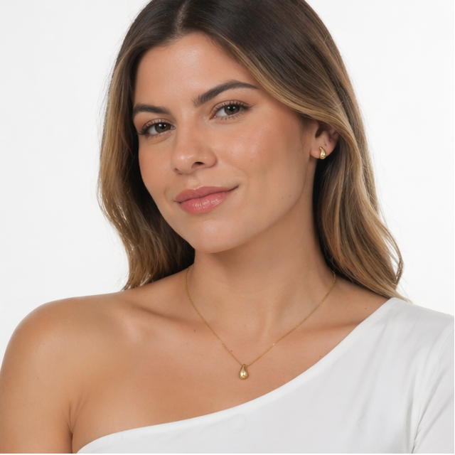 Conjunto "Gold" — Colar e Brinco Banhados a Ouro 18k