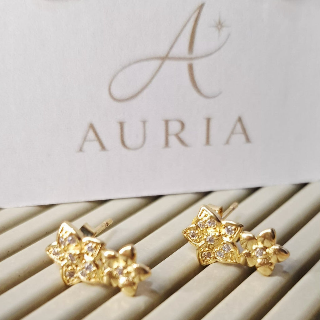 Brinco "Garden"- Banhados a Ouro 18k