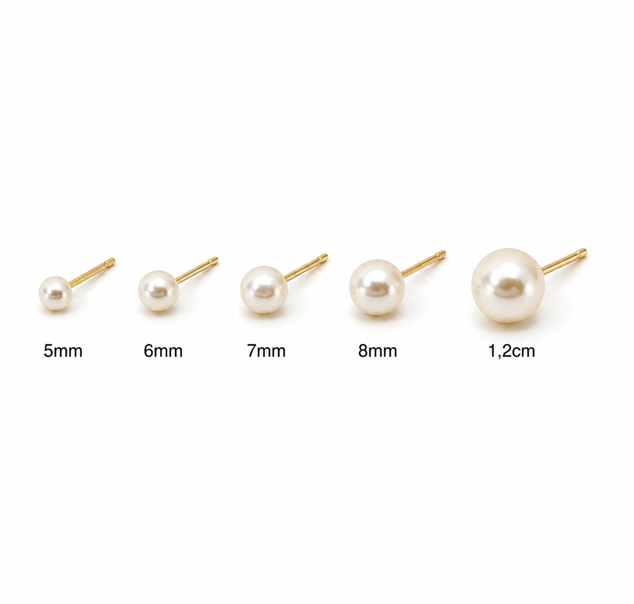 Brinco "Ópera Basic"-  Esfera de Pérola Banhado a ouro 18k