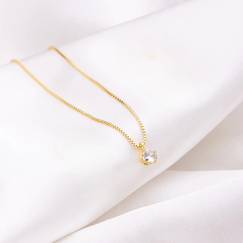 Colar Ponto de Luz "Life"- Banhado a Ouro 18k
