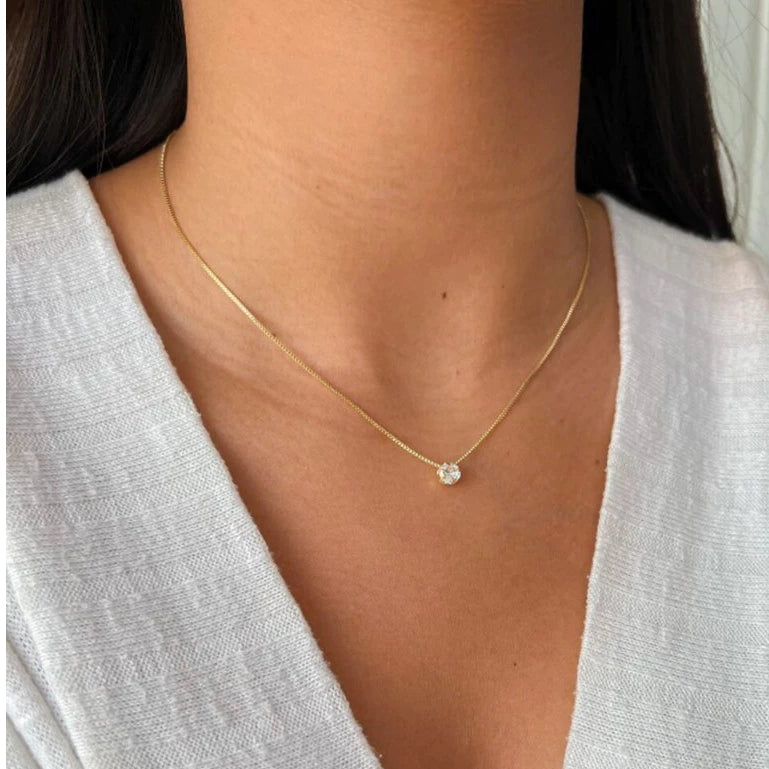 Colar Ponto de Luz "Life"- Banhado a Ouro 18k