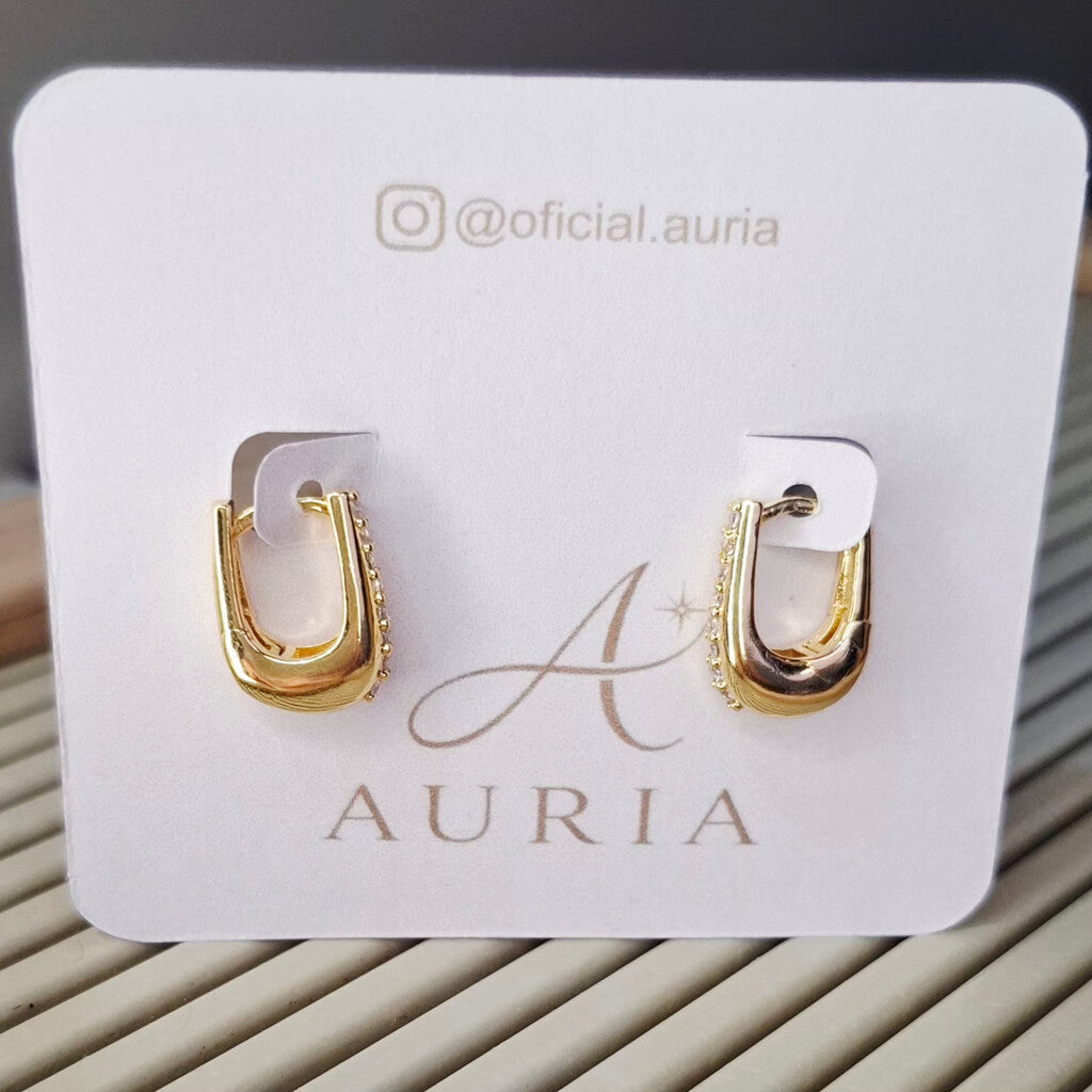 Brinco em Argola "Magnum Classic" Arredondado- Banhado a Ouro 18k