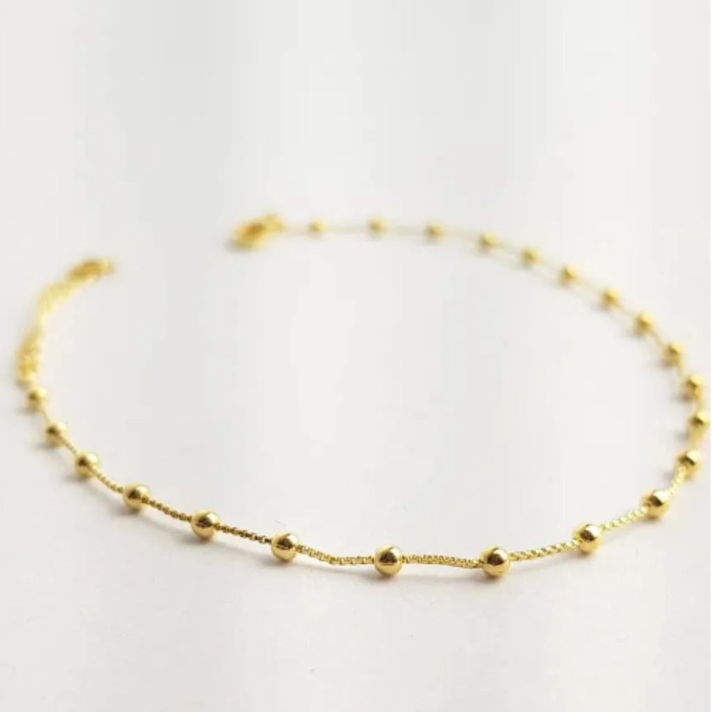 PULSEIRA 16+3CM VENEZIANA INTERCALADA POR ESFERAS
