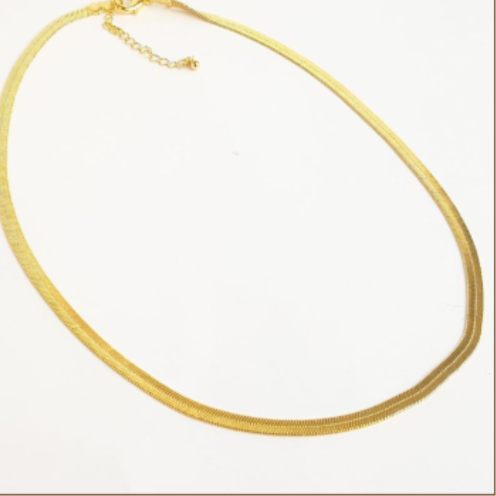 Colar em Fita "Lux"- Banhado a Ouro 18k