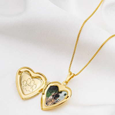 Relicário "Lovely Pet"- Banhado a Ouro 18k