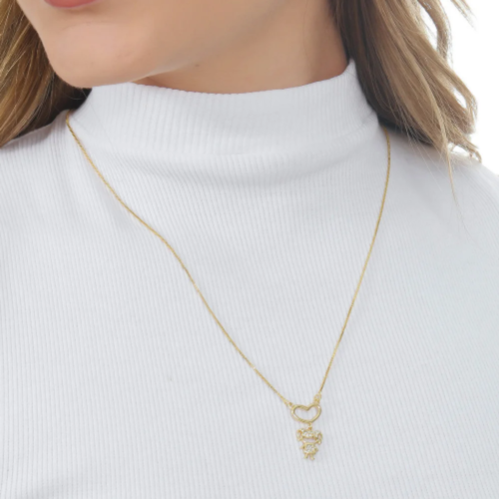 Colar "Maternal Love- Banhado a Ouro 18k
