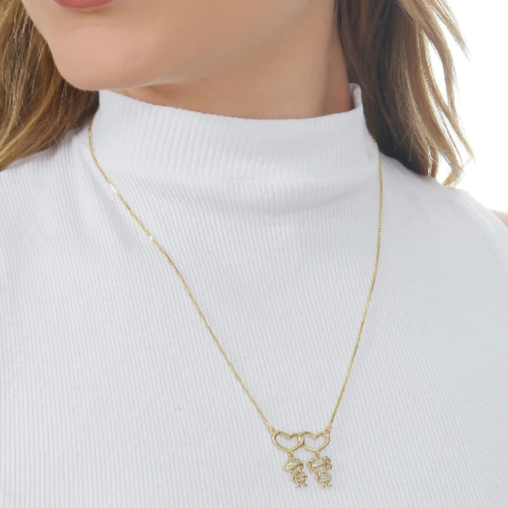 Colar "Maternal Love- Banhado a Ouro 18k