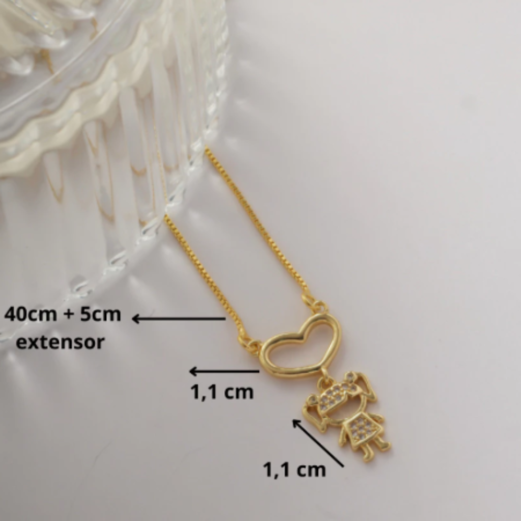 Colar "Maternal Love- Banhado a Ouro 18k