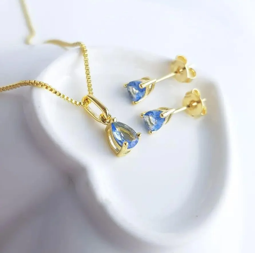 Conjuntos em Gota "Lumière"- Banhados a Ouro 18k