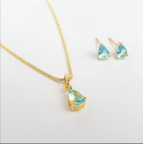 Conjuntos em Gota "Lumière"- Banhados a Ouro 18k