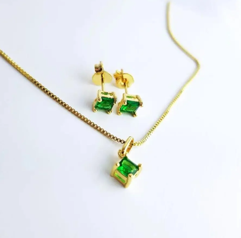 Conjuntos  "Charm"- Banhados a ouro 18k
