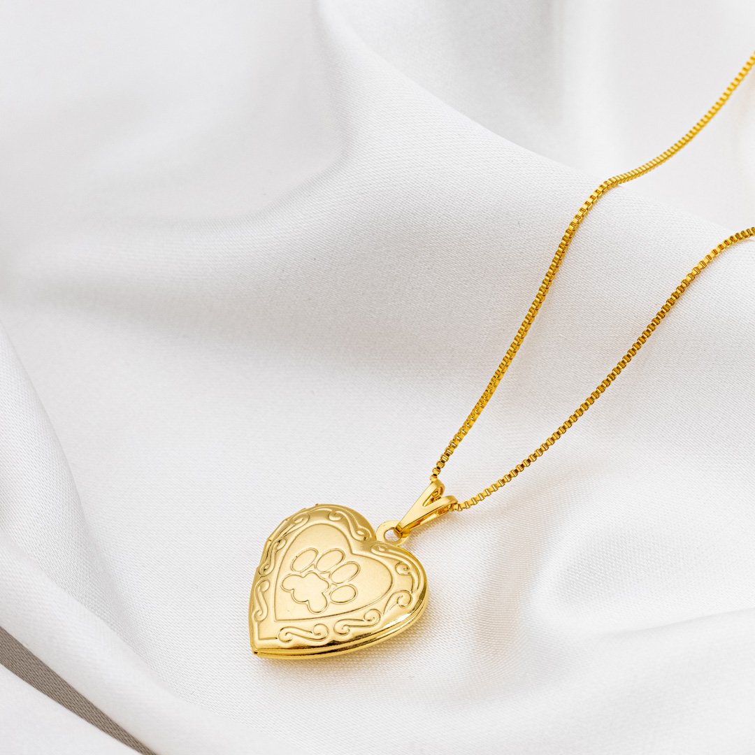 Relicário "Lovely Pet"- Banhado a Ouro 18k