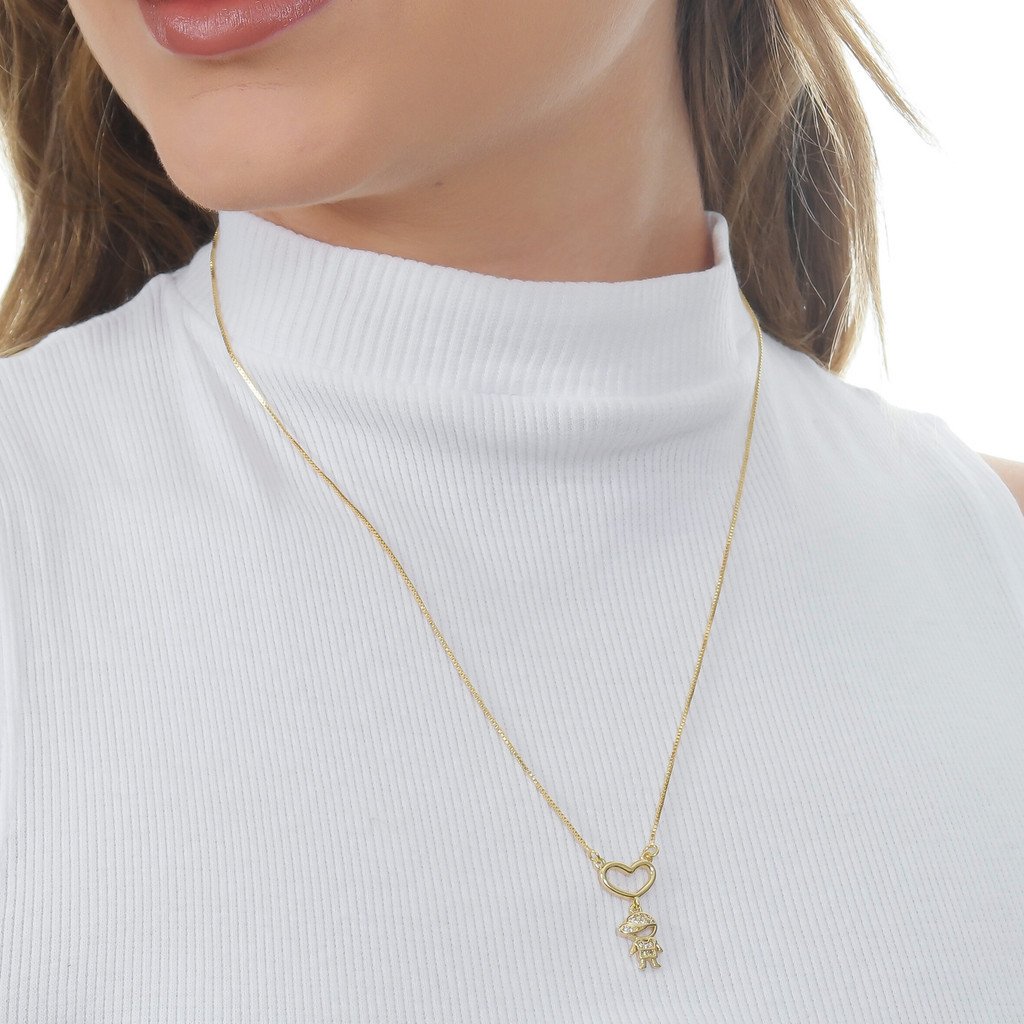 Colar "Maternal Love- Banhado a Ouro 18k