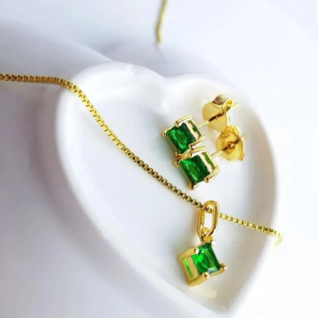 Conjuntos  "Charm"- Banhados a ouro 18k